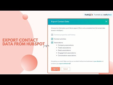 How to Export contact data from HubSpot.
