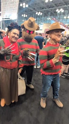 Three Freddy Krueger's at New York Comic Con 2025