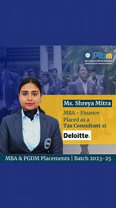 🌟 Batch 2023-25 Placements - Ms. Shreya Mitra at Deloitte 🌟 Hear it from Ms. Shreya Mitra, an MBA Finance student of Batch 2023-25, coming from Kolkata, West Bengal, about how PIBM’s comprehensive training by expert faculty members in Corporate Finance, Financial Modeling, Financial Statement Analysis, NISM & CISI certification programs has helped her get campus placement at Deloitte as a Tax Consultant. Congratulations, Ms. Shreya Mitra, your success story is an inspiration to all the aspirin