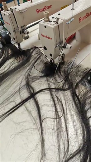 how to make a wig. sewing machine #wigs #hair