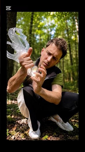 I Tried Making Fire With WATER#survival #bushcraft #camping #outdoors