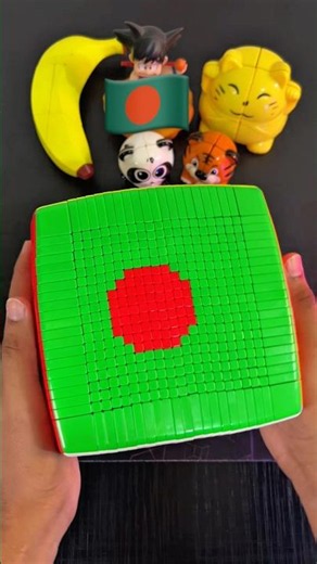 Making BANGLADESH Flag on a 21x21 Cube! 🇧🇩🤯