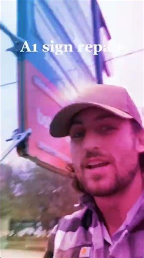 If you hit a sign fix it! mrfixit plumber masterplumber sign... #Shorts #chris_sbrocco