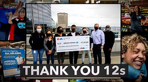 7.3K views · 225 reactions | Joining the fight for all kid-kind  The 12s answered the bell, teaming up with Safeway, thousands of Safeway Albertsons employees, Russell Wilson, Ciara and Why Not You Academy to raise an incredible $2.7 million for pediatric cancer research‼️ | Seattle Seahawks | Facebook