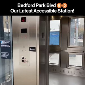 4K views · 106 reactions | The Bronx now has one more accessible station! Elevators are IN SERVICE at the Bedford Park Blvd B/D station. Not back to riding with us yet? Check it out: | Metropolitan Transportation Authority - MTA | Facebook