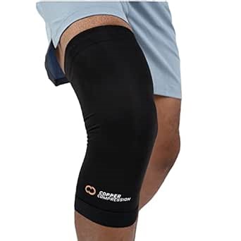 Copper Compression Knee Sleeve - Copper Infused Knee Stabilizer Support Brace for Meniscus Tear, ACL, MCL, Arthritis, Joint Pain Relief, Running, Sports, Hiking - Men & Women - Fits Right/Left - XL