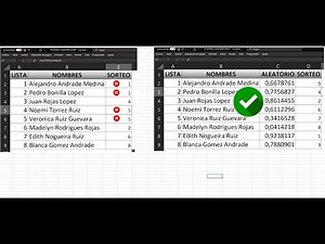 07 | Función ALEATORIO y ALEATORIO.ENTRE | Como generar NÚMEROS y TEXTOS aleatorios en Excel