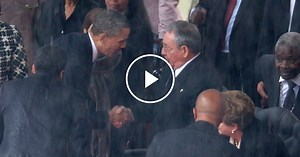 Obama Shakes Hands With Castro