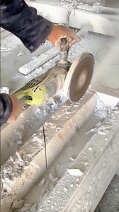 Precision Cutting of Solid Stone Blocks Using a High Speed Industrial Grinder