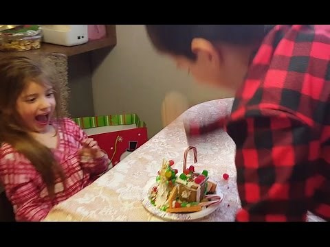 Kid Temper Tantrum Destroys Little Sister's Gingerbread House Cus Hers Was Better [ Original ] 🤣😱
