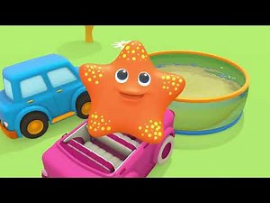 Car Cartoon for Kids: Clever Cars and Sea Animals Adventure!