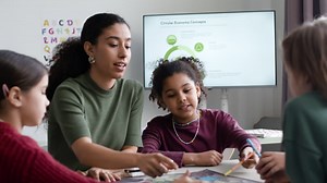 Teacher and Students Collaborating on a Classroom Activity | Free Stock Video Footage