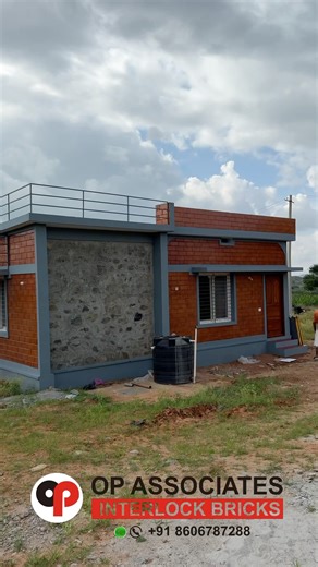 Soil solid laterite interlocking bricks farm house #interlockingbrick #farmhouse #soil #mudbrick