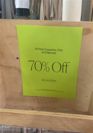 Urban Outfitters 70% Off Vinyls, CDs & Cassettes — Store Sold Out