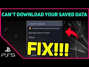 PS5 CAN'T DOWNLOAD YOUR SAVED DATA EASY FIX!
