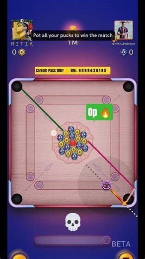 Singapore Killer Break to Finish 💀 Carrom pool 🔥|| #shortsfeed