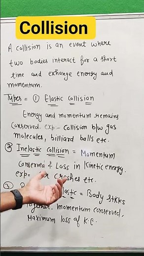 collision class 11 | Work power and energy class 11