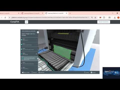 CompTIA A+ 10.2.10 Lab | Clear a Paper Jam in a Printer | Step-by-Step Guide