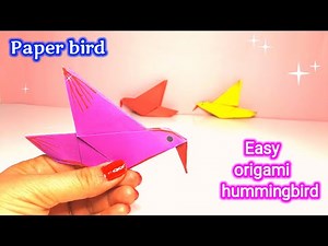 Easy origami hummingbird | How to make Origami Hummingbird | DIY Paper Bird Tutorial | Paper bird