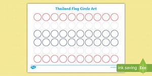 Thailand Flag Circle Art Worksheet