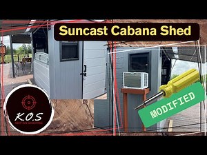 Suncast Entertainment Cabana shed/ modifying it as an additional workspace/office 😁 🎯