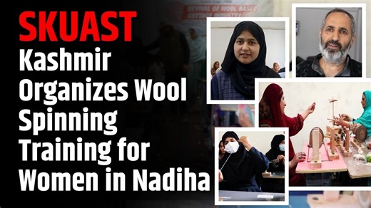 Sher-e-Kashmir University of Agricultural Sciences and Technology of Kashmir (SKUAST-K) held a wool spinning training program in Nadihal, Bandipora, drawing participation from hundreds of young women. The hands-on training aimed to enhance traditional spinning skills and promote sustainable livelihoods. This initiative aligns with SKUAST-K's efforts to empower rural women, preserve indigenous crafts, and support community-based development through practical education. #skuastkashmir #fashion #na