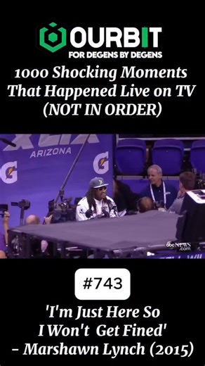 Caught Live on Instagram: "January 27, 2015 — Phoenix, Arizona. Super Bowl XLIX Media Day turned into one of the most memorable standoffs between an athlete and the press. Seattle Seahawks running back Marshawn Lynch, already notorious for his dislike of media obligations, showed up to face a massive swarm of cameras, reporters, and microphones. Instead of offering insight into the game or his preparation, Lynch calmly repeated the same line over and over: “I’m just here so I won’t get fined.” F