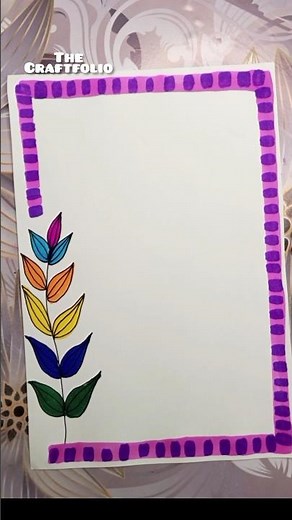 Easy Border Designs for Assignment #art#handmade #borderdesign
