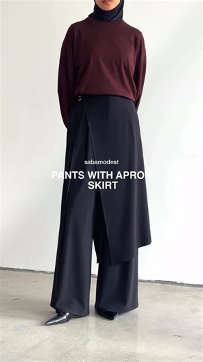 Sabamodest on Instagram: "Capsule wardrobe approved ✅😌 Our newest flowy pants with detachable apron skirt that can make your look dressier when you need it!"