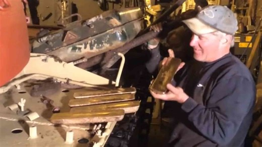 A mechanic bought an old Iraqi tank online, and when he reached inside it, he found $2.4 million worth of gold bars hidden inside