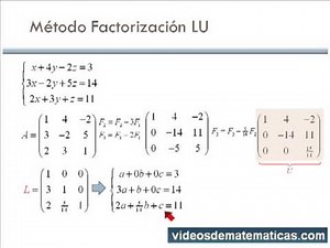 Sistemas de Ecuaciones - Factorizacion LU