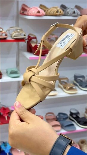 Premium Ladies Knot Block Heel Sandals | Elegant Luxury Heels | Mega Shoes Point Chakwal Pakistan