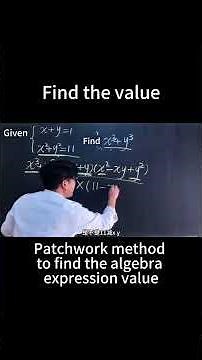 Patchwork method to find the algebra expression value