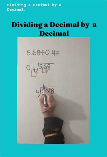 Dividing a Decimal by a Decimal #shorts