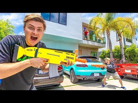$10,000 NERF BATTLE!! ($4 MILLION MANSION)