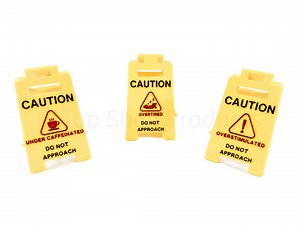 Mini Caution Sign Set – 6 Different Signs – Funny Desk Decor – ADHD Gift – 3D Printed Mental Health Office Humor - Etsy