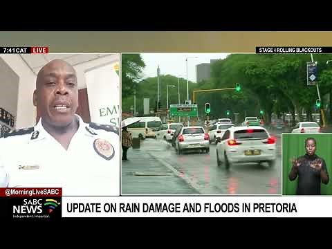 Update on rain damage and floods in Pretoria