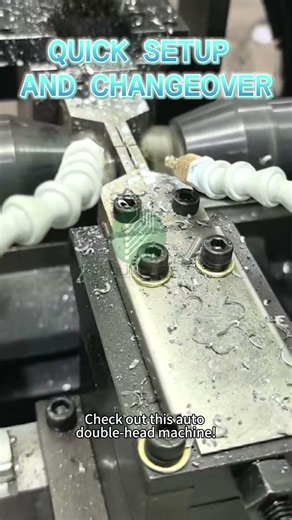 High-Precision Solid Rod Double-Head Chamfering and Facing Machine