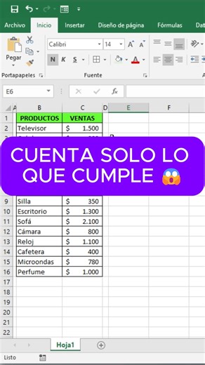 💡kevin Ramirez - Experto en Excel Para Negocios on Instagram: "¿Necesitas contar solo los datos que cumplen una condición en Excel? 📊 En este Short te muestro cómo usar CONTAR.SI para contar números de forma rápida y sencilla. Ideal para ventas, listas, controles y reportes en Excel. #virales #fblifestyle"
