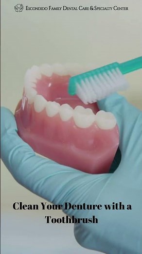 How to Clean Your Denture with a Toothbrush #denture #partialdentures
