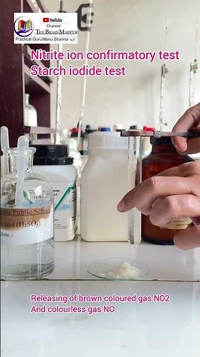 Nitrite ion confirmatory test with Practical Guru Monu Sharma