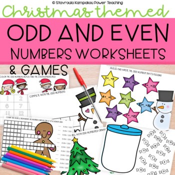 Christmas Odd & Even Numbers Worksheets & Games | 2nd Grade Math Activities