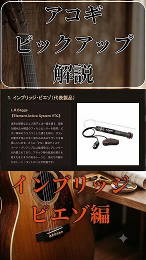 アコギピックアップ解説 インブリッジ・ピエゾ編 #アコースティックギター #ギター #ピックアップ比較 #アコギ機材 #lrbaggs
