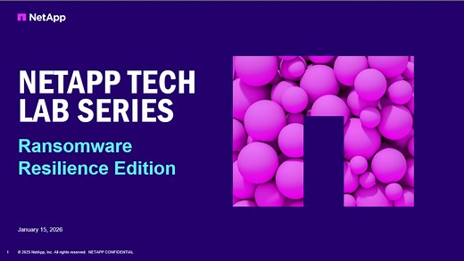 Ransomware resilience | Tech Lab Series | NetApp Video