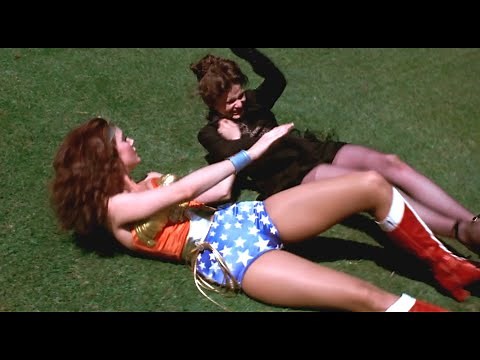 Wonder Woman Escapes Her Chains & Tumbles Down Hill With The Baroness 1080P BD