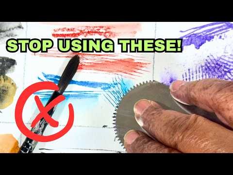 Abstract Mark Making Without Brushes