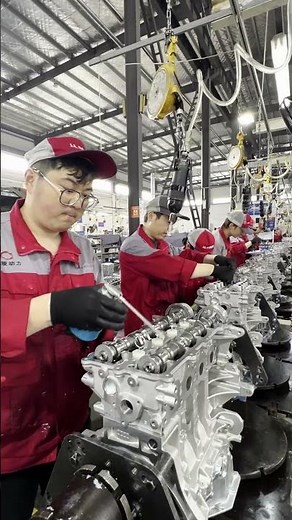 Hyundai Kia G4FC 1.6L Engine Valve Adjustment and Installation | Factory Production Line