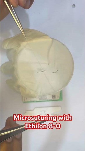 Plastic Surgery Skills : Budget Microsuturing with 8-0 Ethilon Micropint suture #suturing #surgery