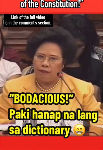 Miriam Defensor Santiago's Bold Senate Hearing Insights