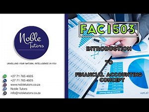 FAC1503 - FINANCIAL ACCOUNTING PRINCIPLES FOR LAW PRACTITIONER